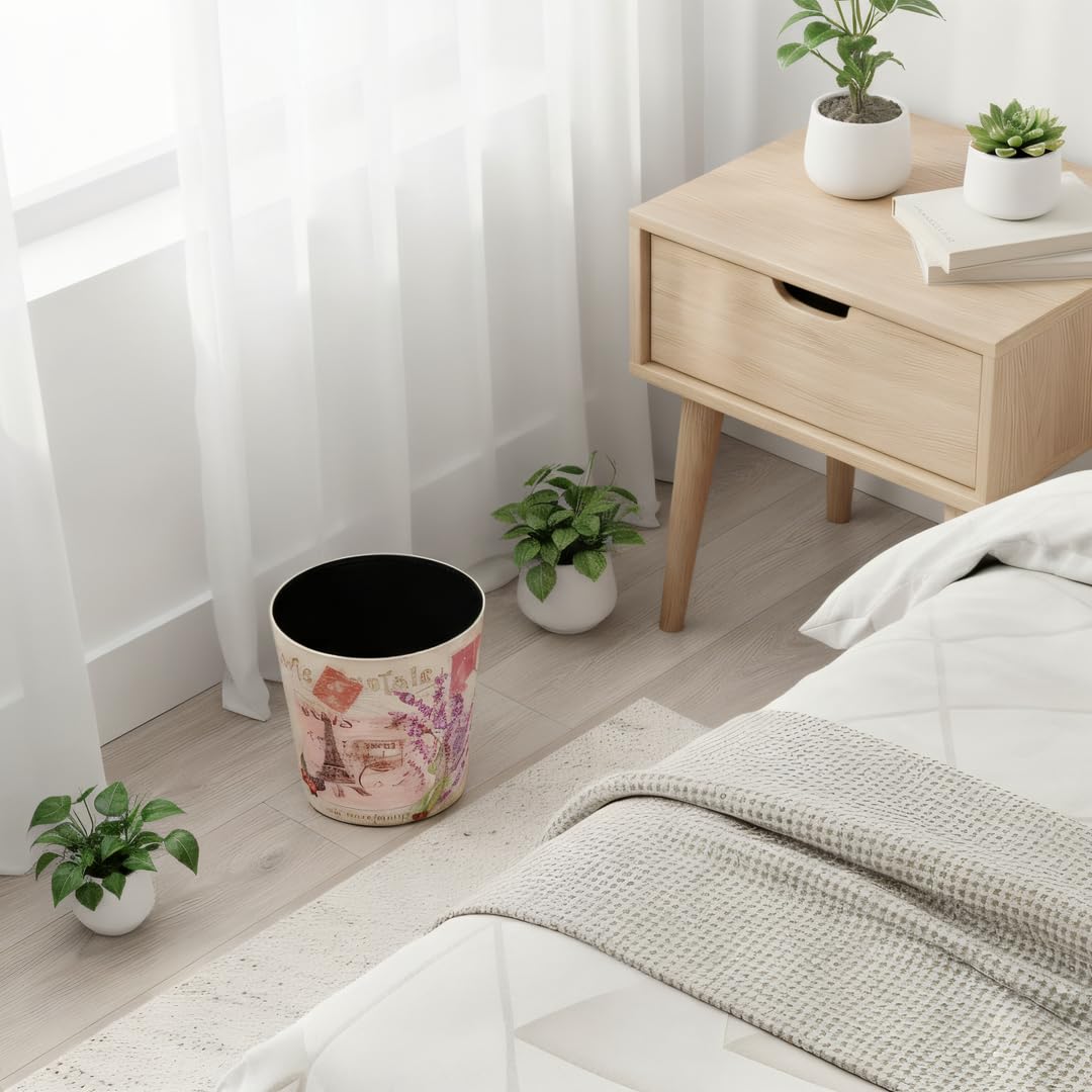 PU Leather Small Trash Can Wastebasket