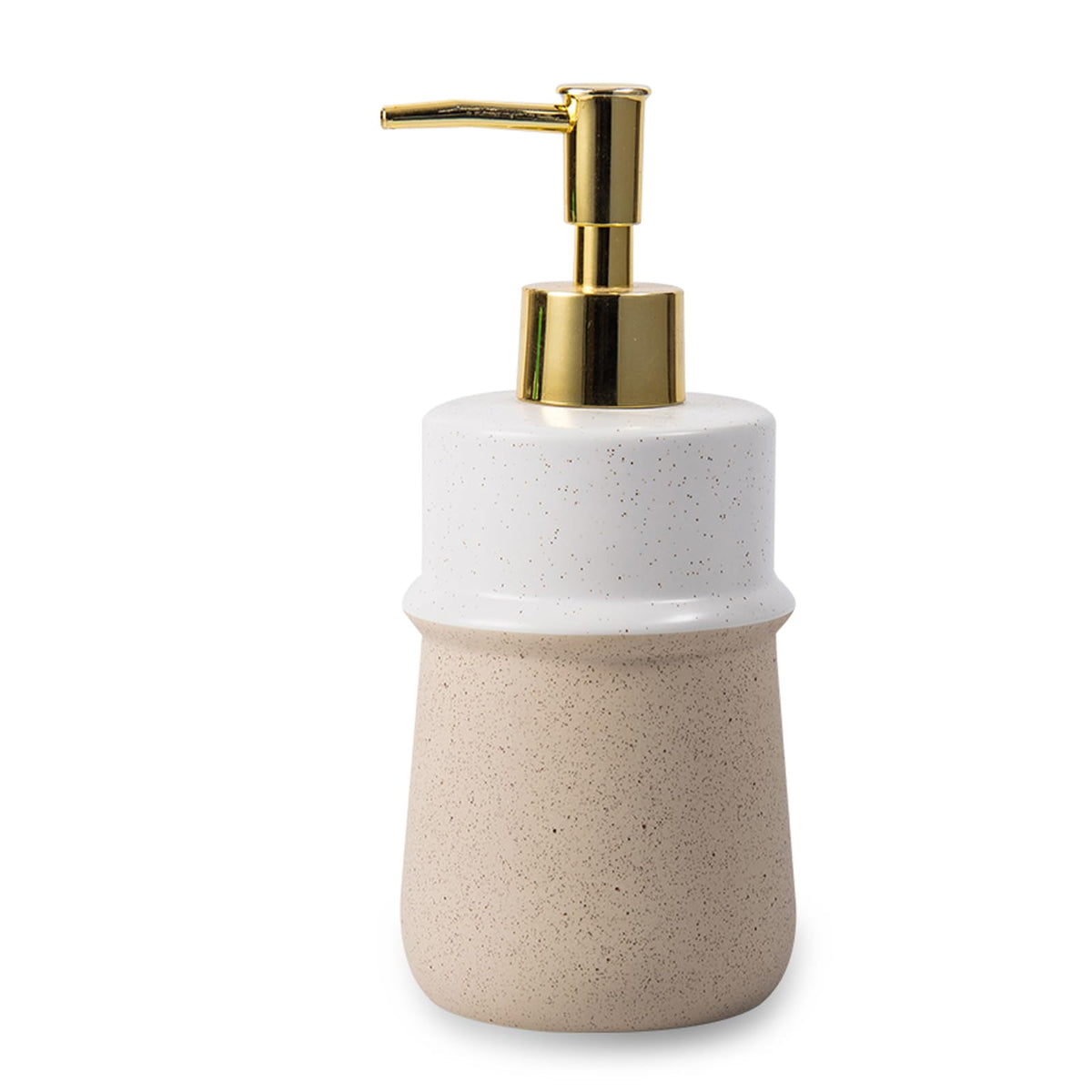 Beige Ceramic Soap Dispenser for Kitchen