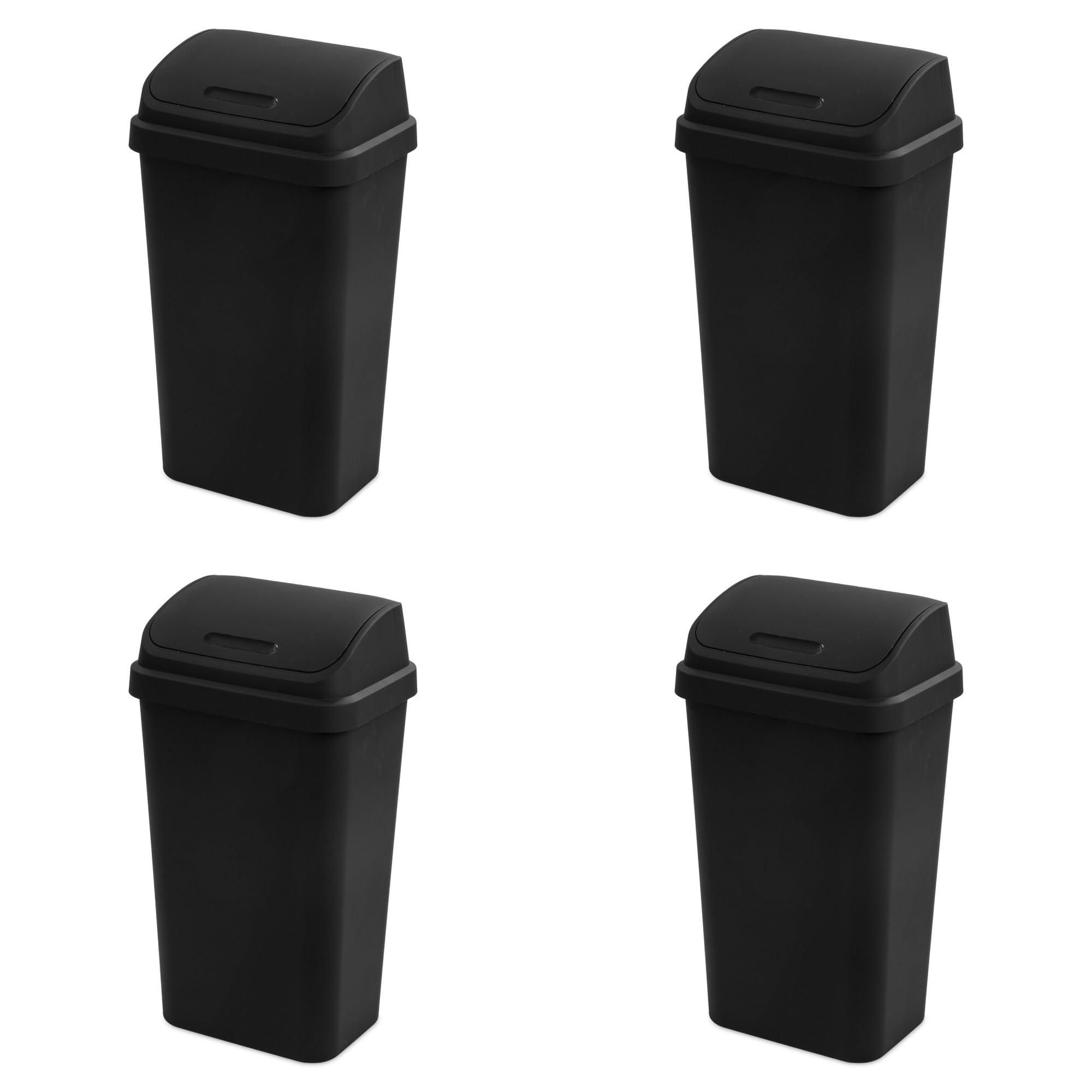 Swing Top Wastebasket (4 Count)