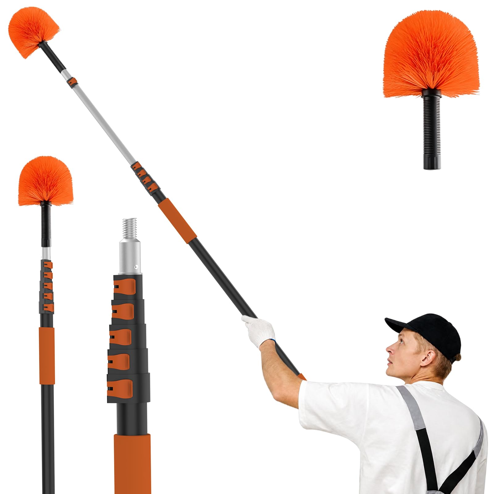 24FT Cobweb Duster with Extension Pole