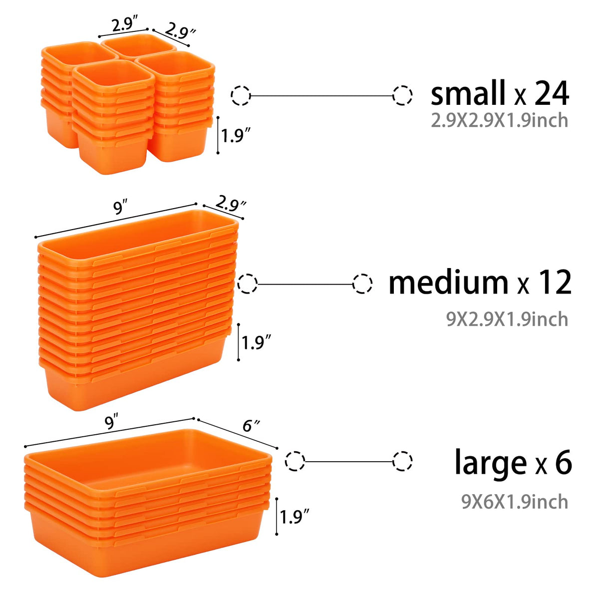 42 Pack Tool Box Organizer Tool Tray Dividers (42 Count)