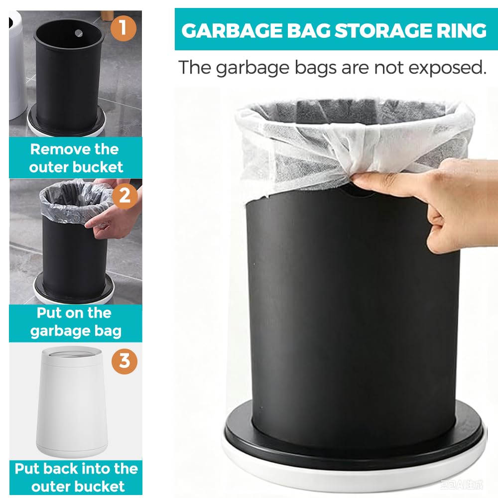 2.1Gallon Small Bathroom Trash can with lid