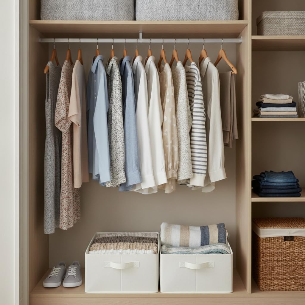 Storage Baskets with Metal Frame (2 Count)