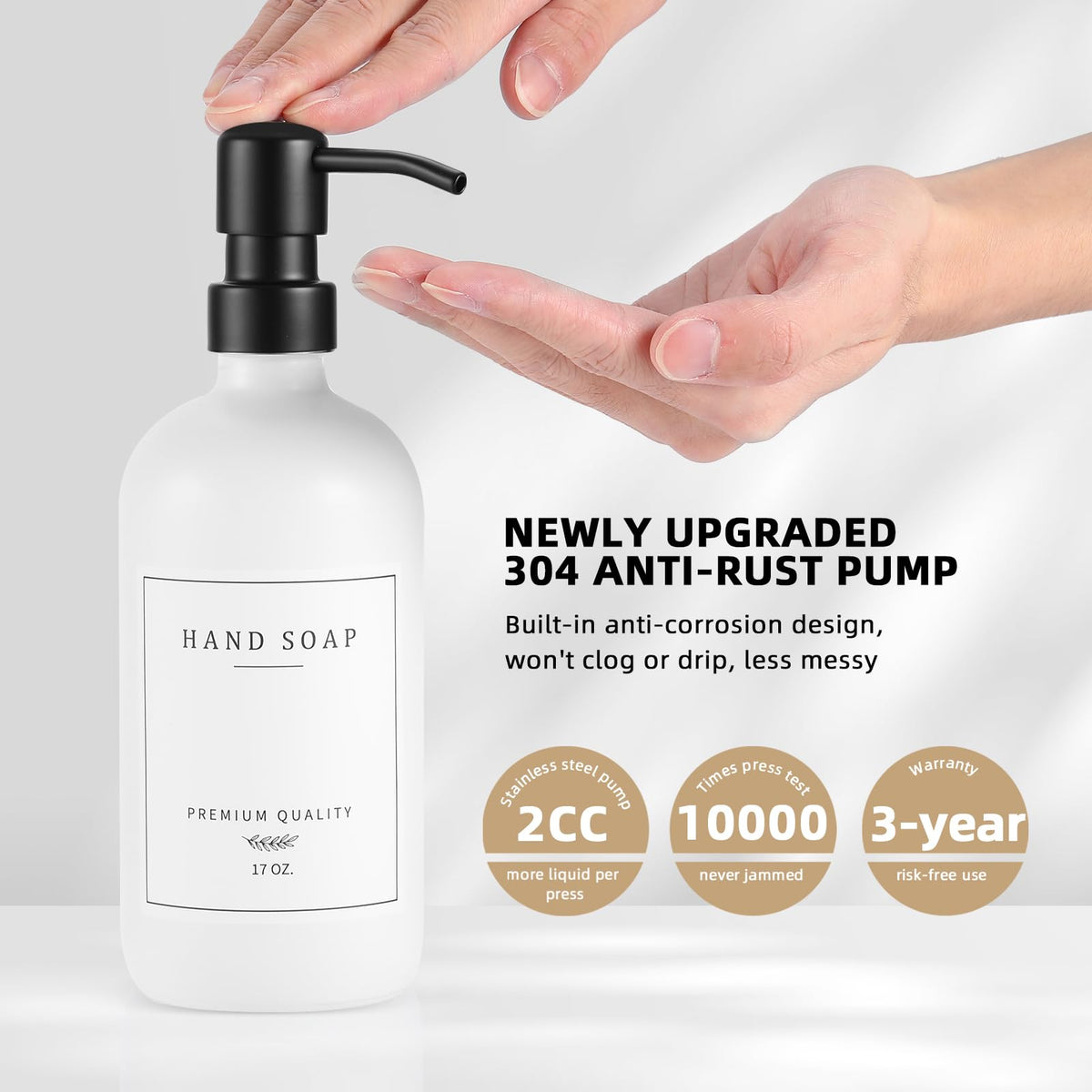 Glass Soap Dispenser (2 Count)