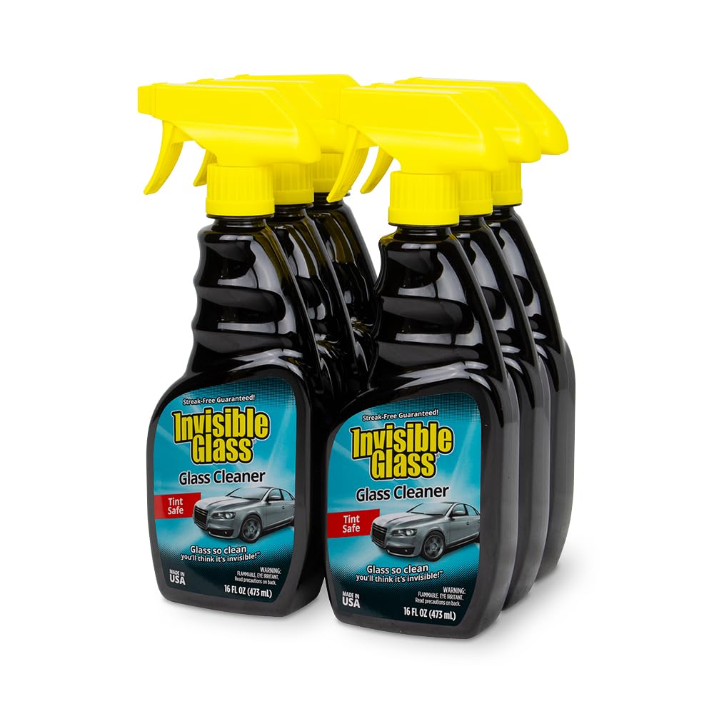 92163 6PK Premium Glass Cleaner Spray for Car Windshields and Windows (96 Fl Oz)
