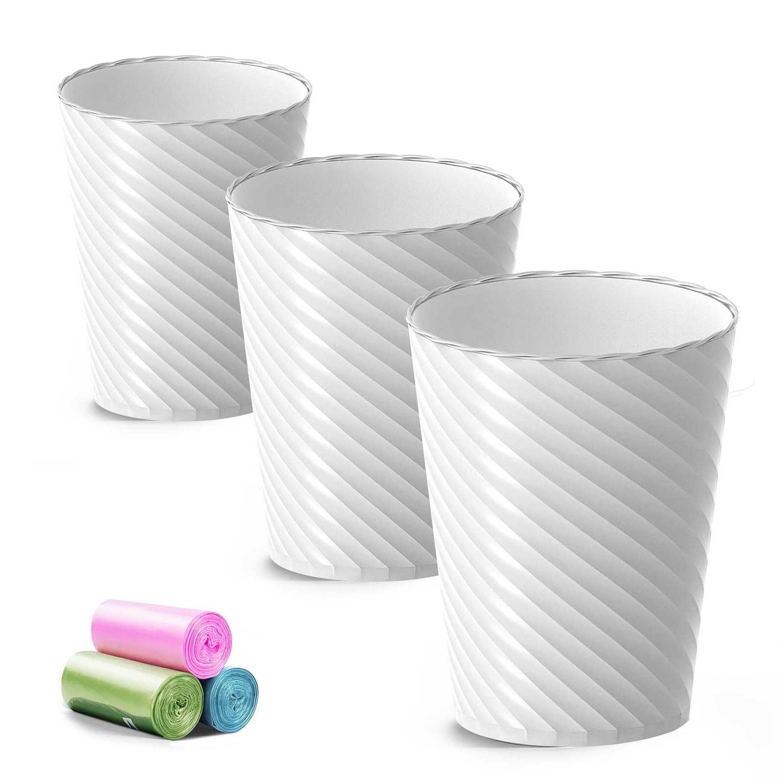 Bathroom Trash Can 3 Pack (3 Count)