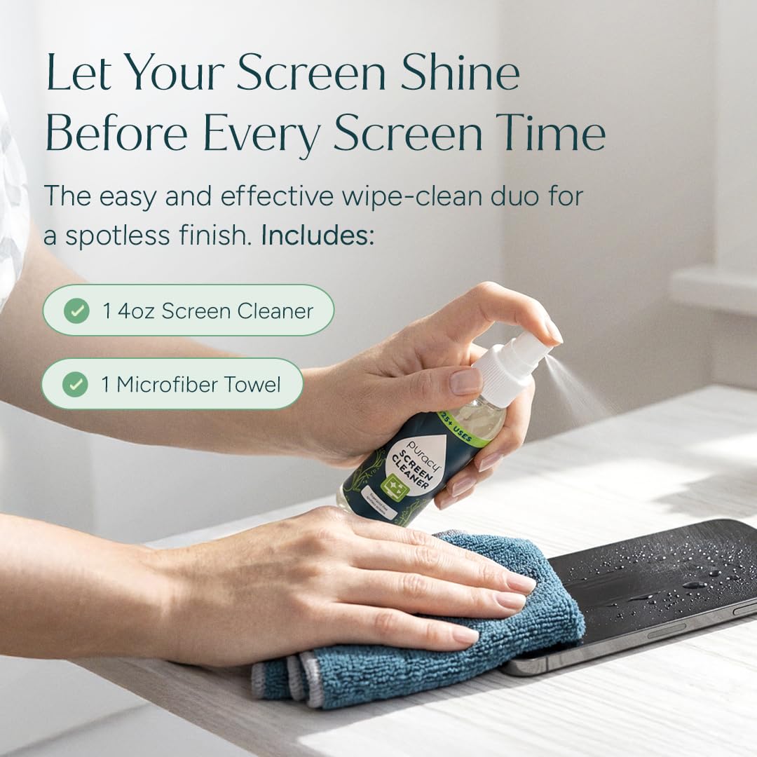 Screen Cleaner with Microfiber Cloth (4 Fl Oz)