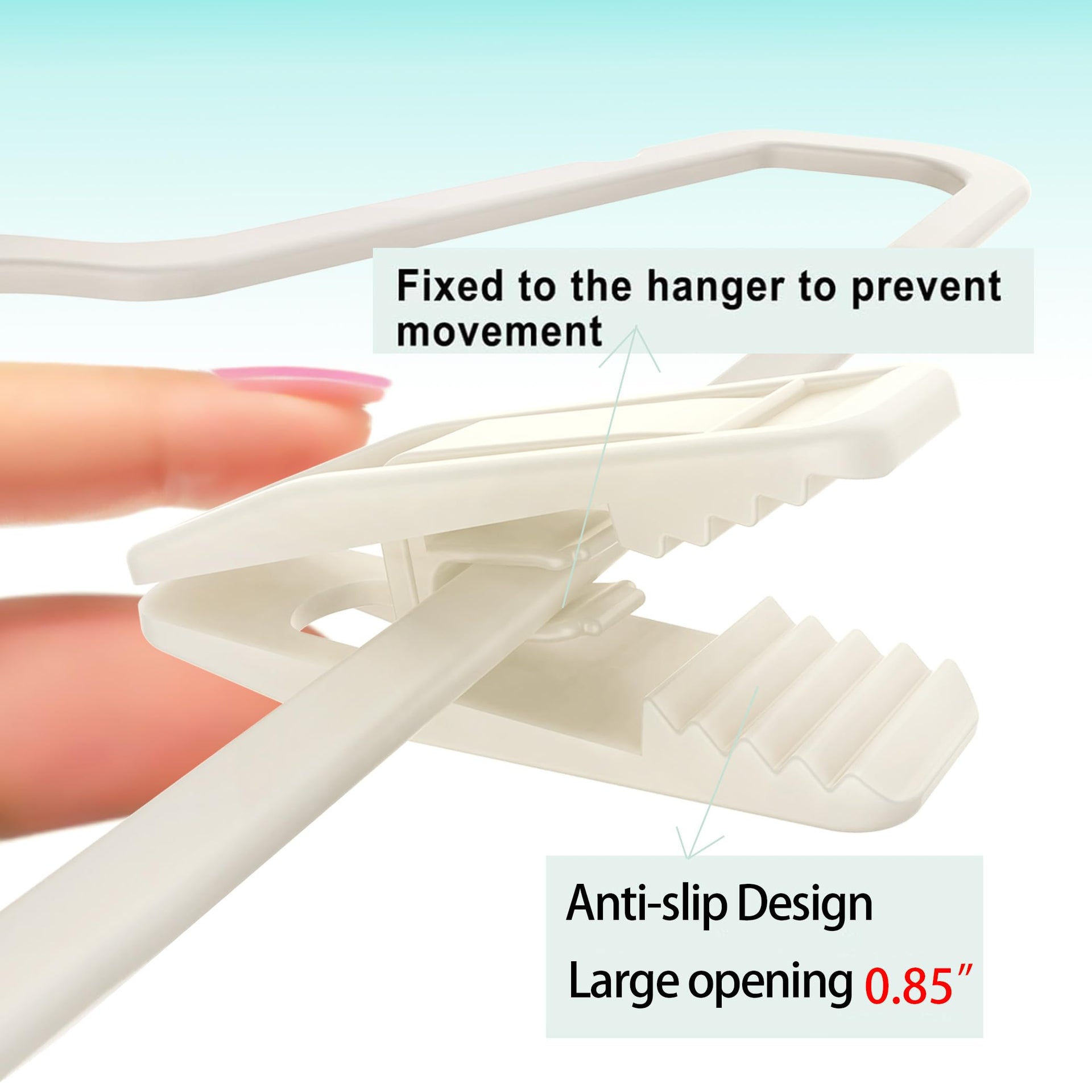 Hanger Clips Perfect for Velvet Hangers (20 Count)