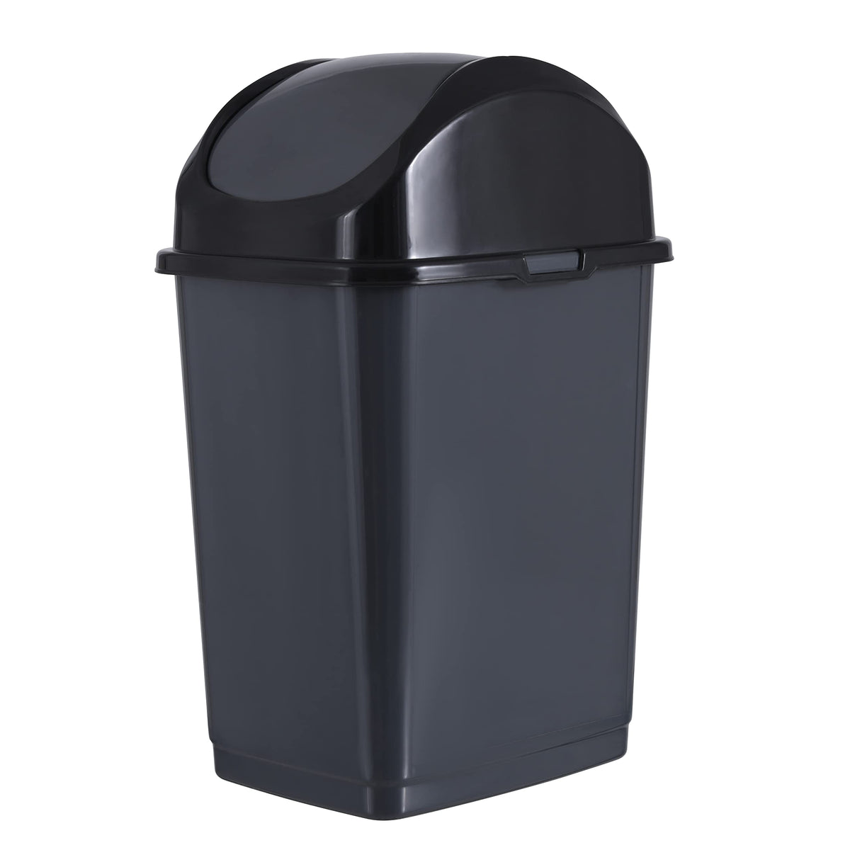 Small 2.5 Gallon Plastic Trash Can with Swing Top Lid