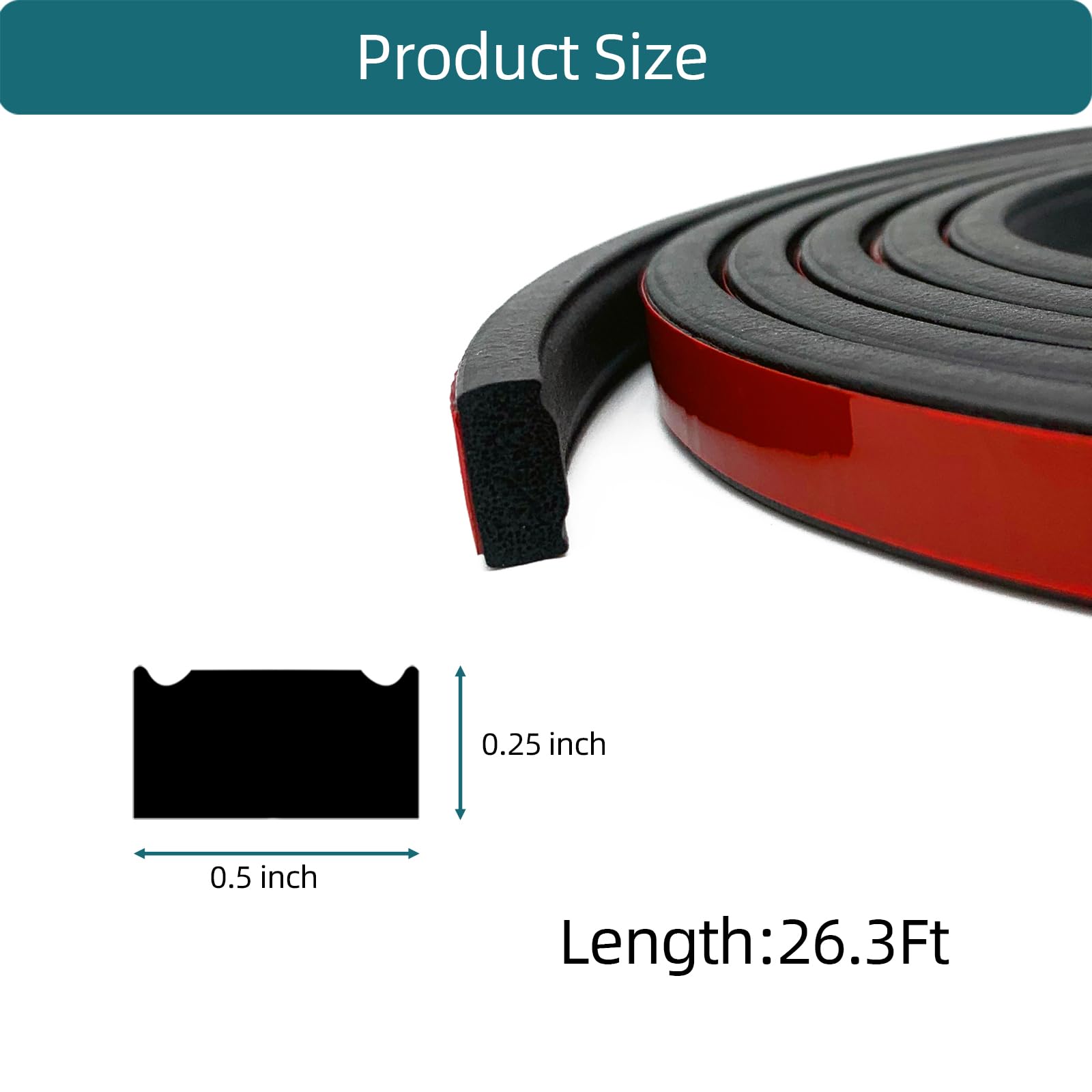 Rectangle Foam Rubber Seal