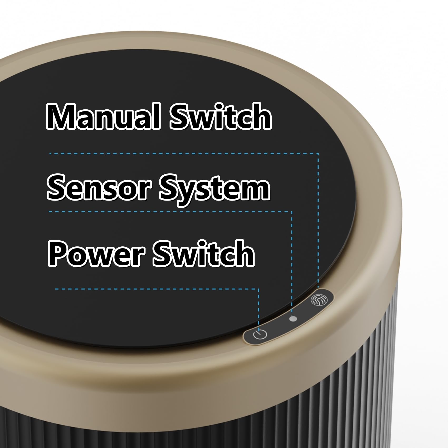 Automatic Bathroom Trash Can with Lid