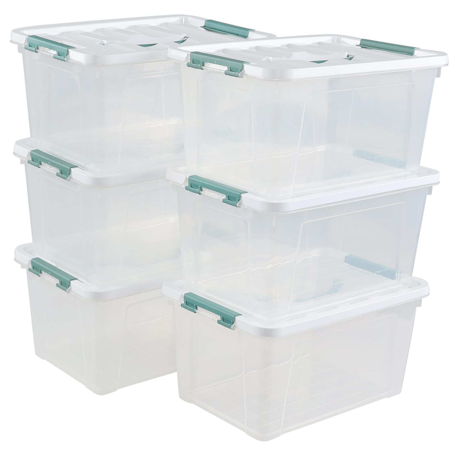 6 Pack Clear Latch Storage Box (6 Count)