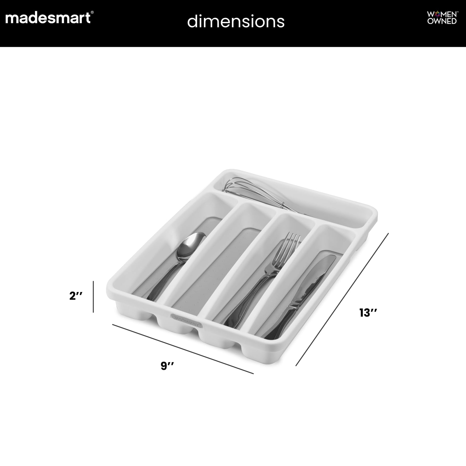 Classic 5 Compartment Compact Silverware Tray