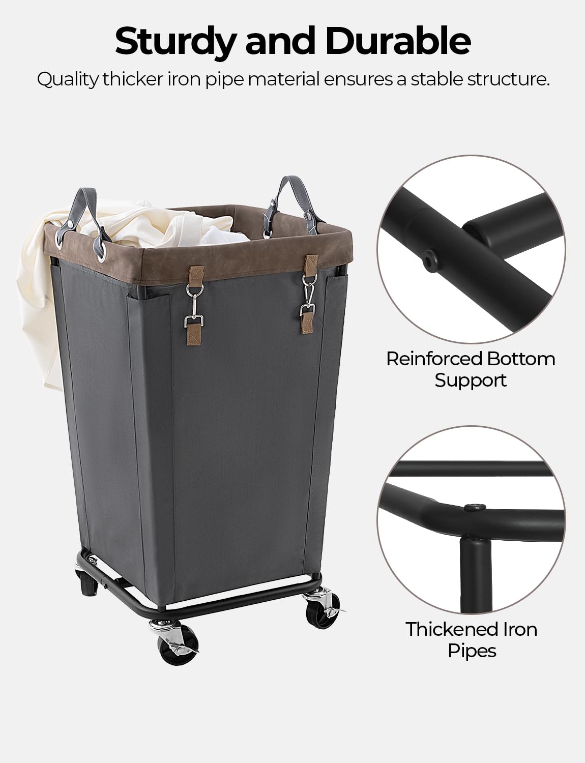 160L Laundry Basket with Wheels
