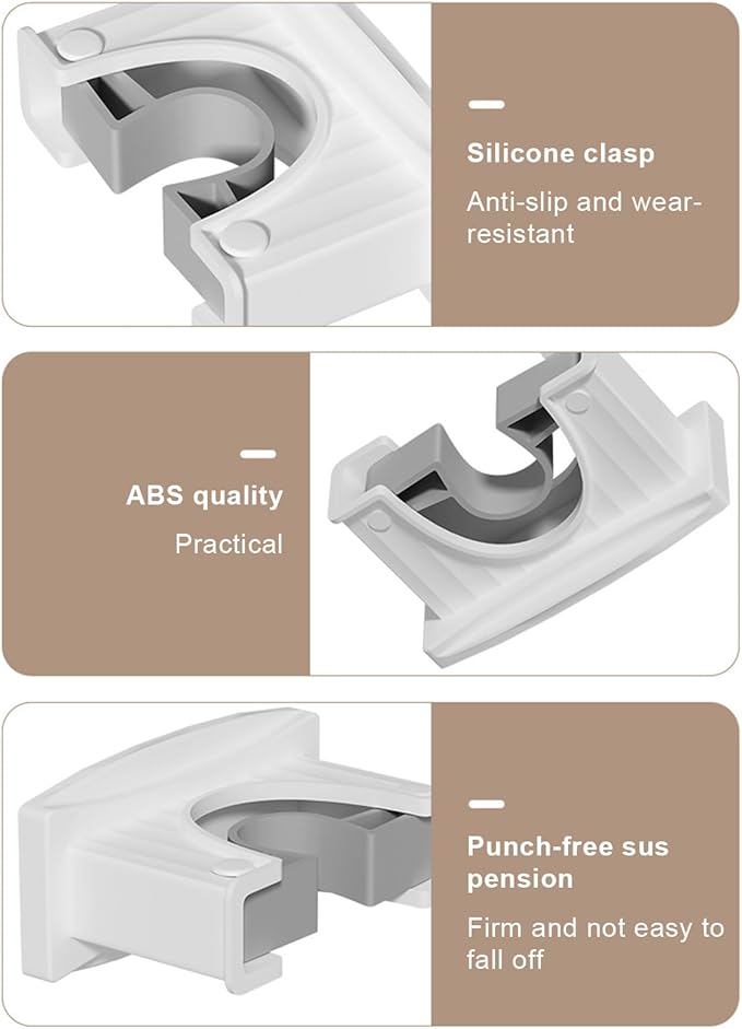 Multifunction Wall Mount Mop Clamp Water Rack Large Capacity Hangers Adjustable Clamp for Kitchens Large Capacity Clip