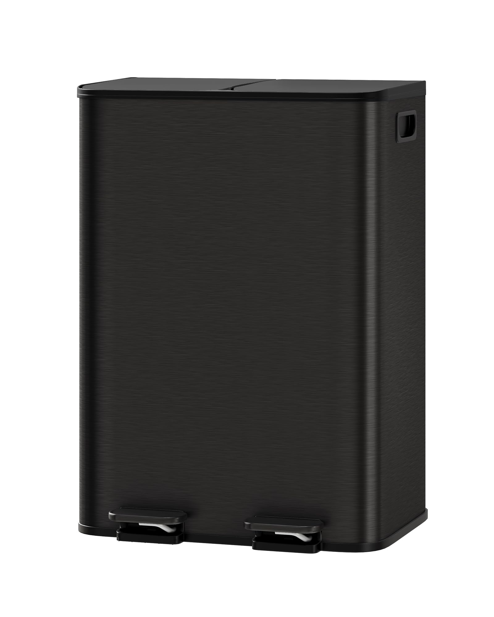 2 x 8 gal Stainless Steel Double Trash Can with Lid for Kitchen