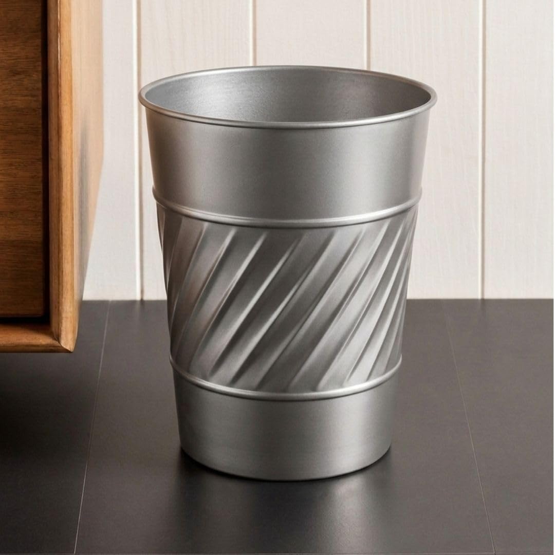 Metal Bathroom Trash Can
