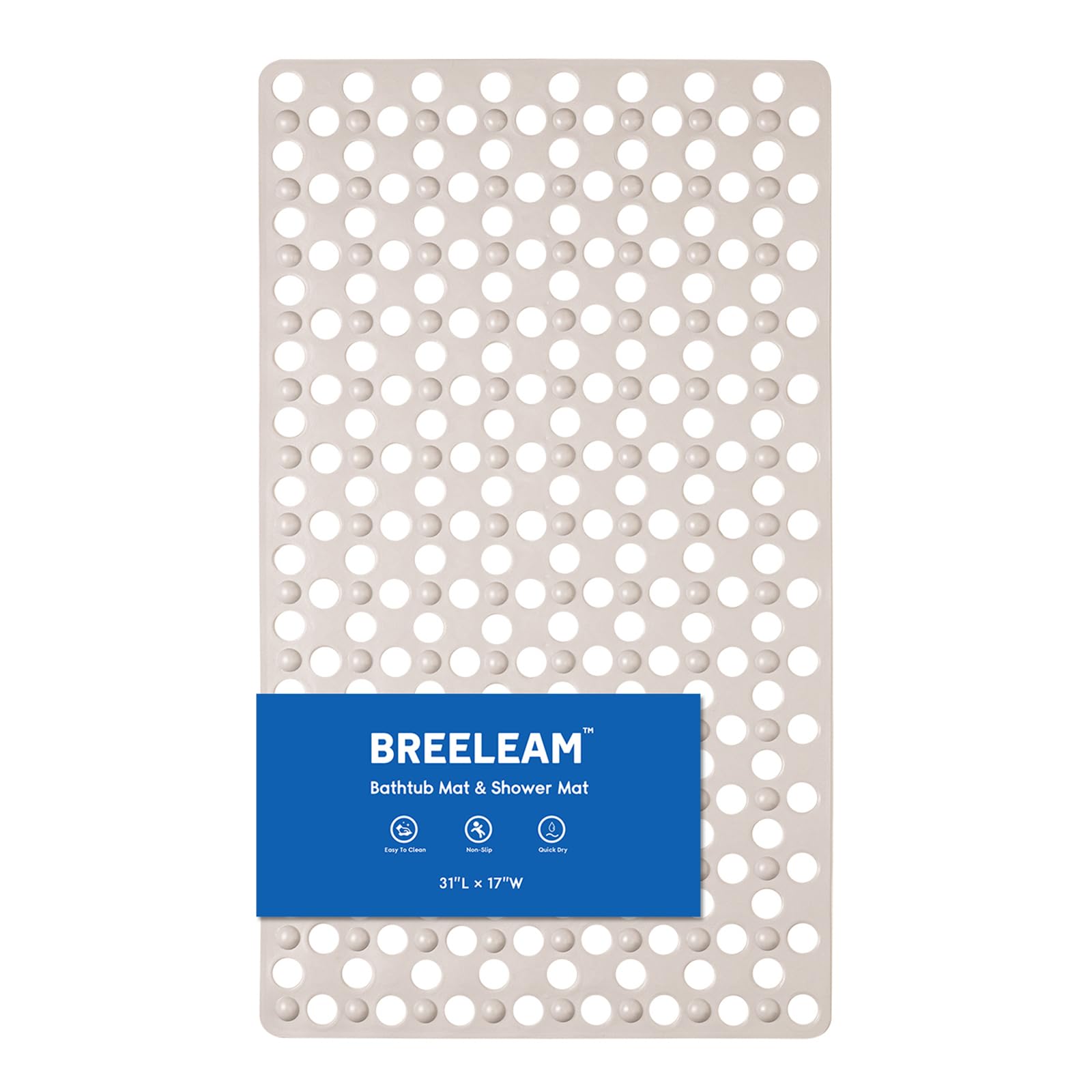 Non Slip Bathtub and Shower Mat 31x17 inch