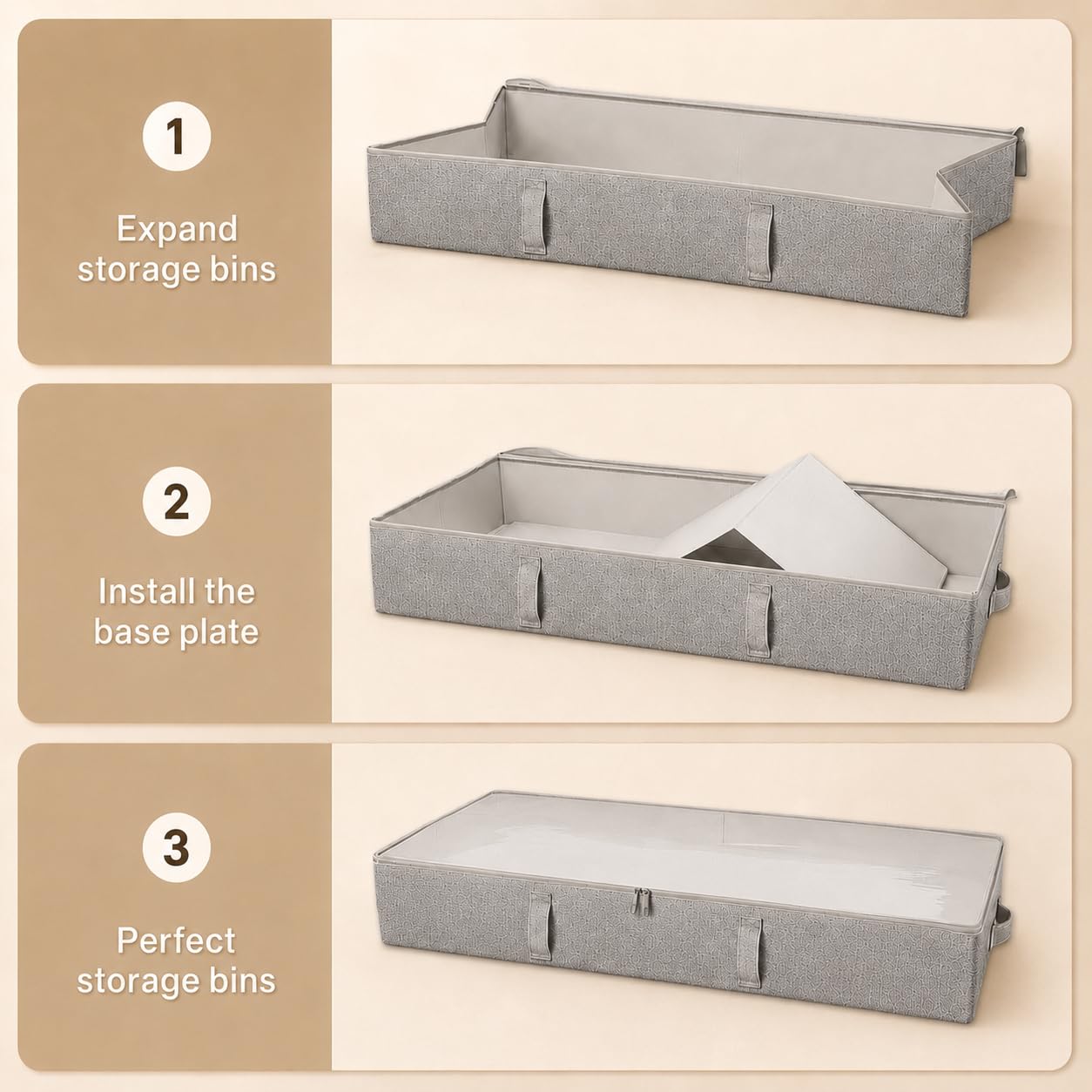 Side Supported Under Bed Storage Containers (2 Count)