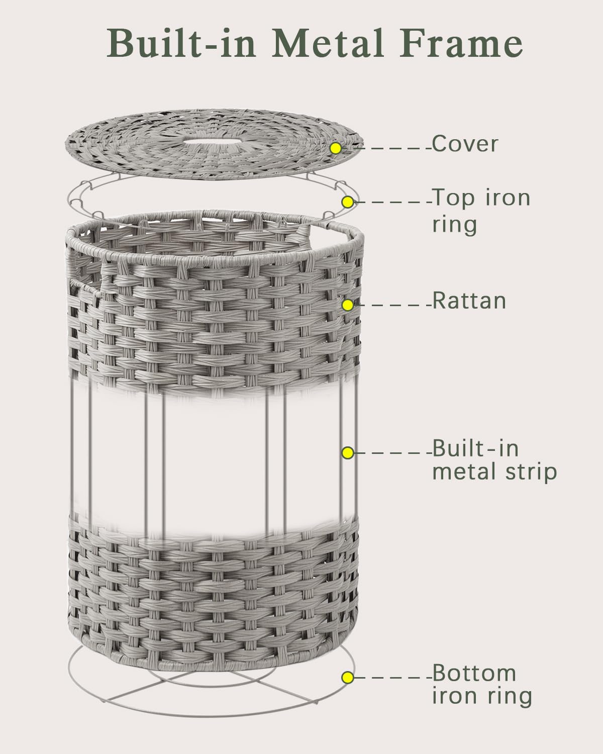 Large Laundry Hamper Laundry Basket with Lid