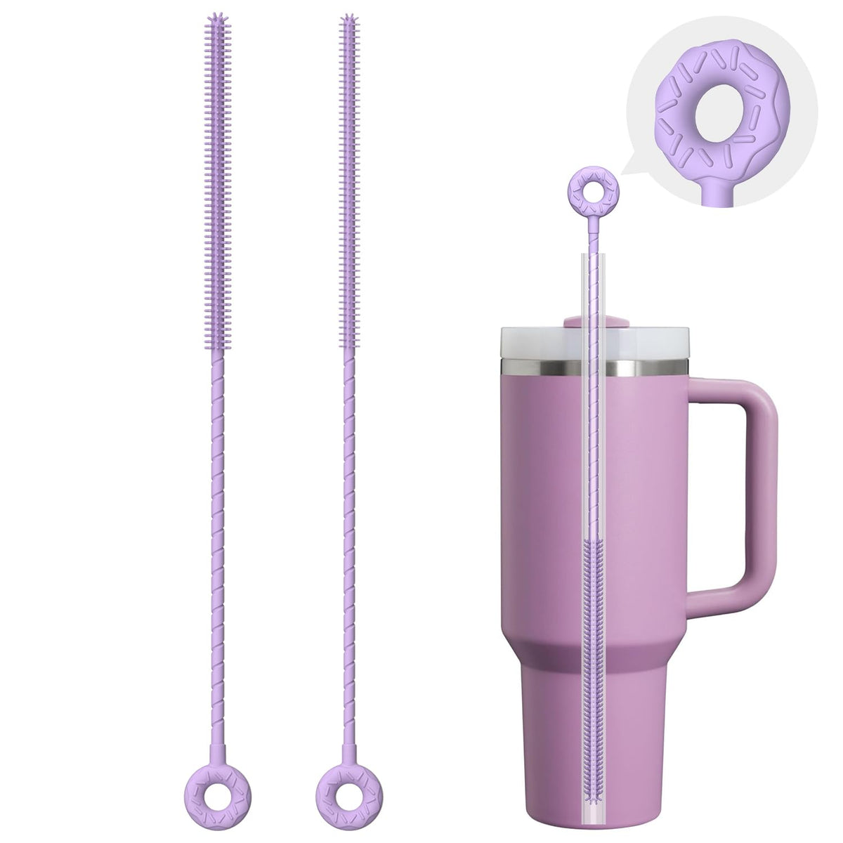 Silicone Straw Cleaner Brush (2 Count)