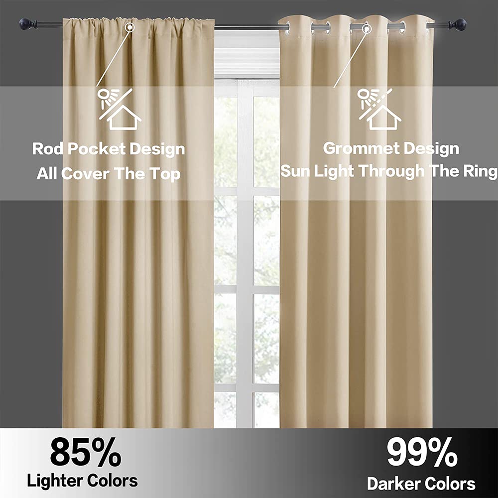 Large Curtains for Bedroom Living Room Dining Room 84 inches Long (2 Count)