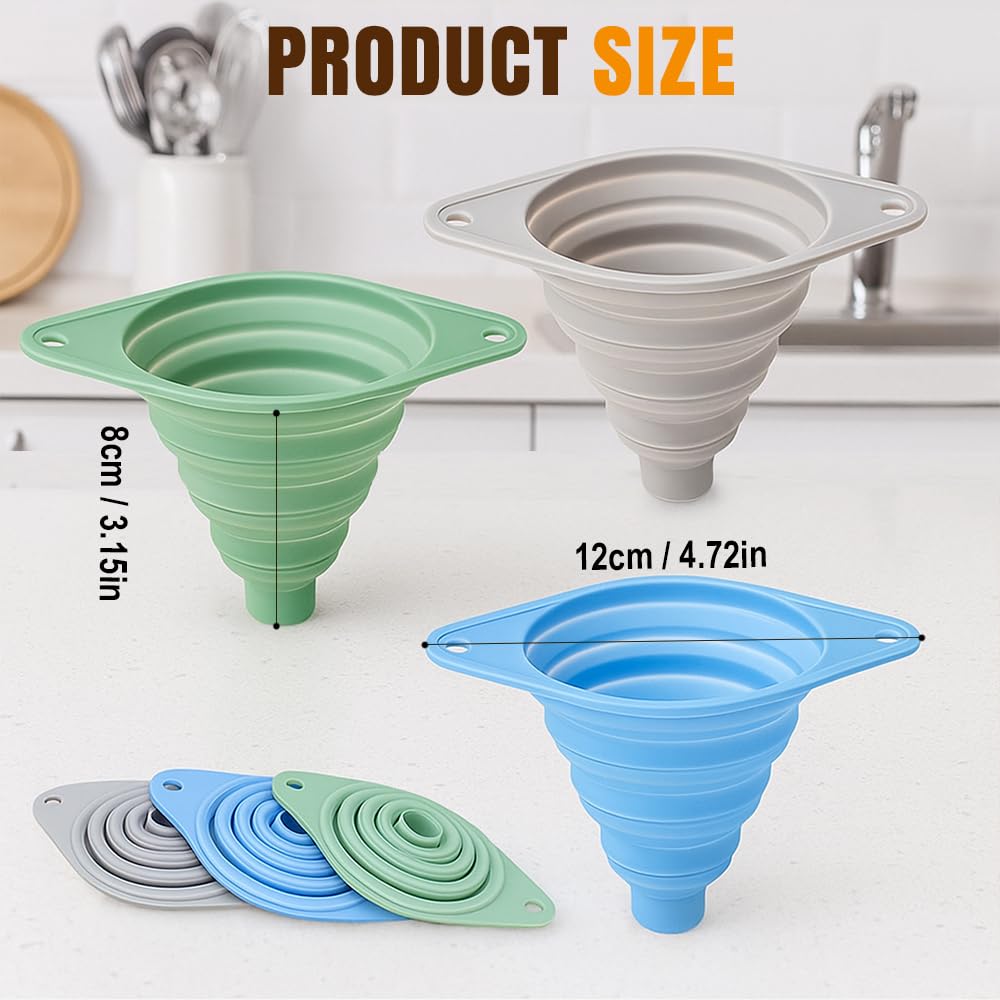 Kitchen Funnel Set 3 Pack (3 Count)