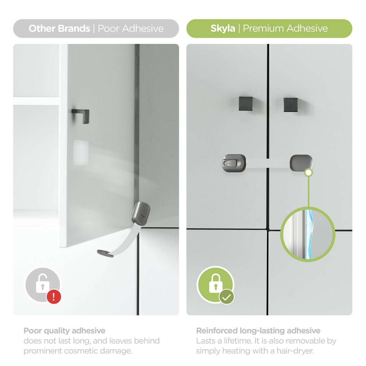 Child Safety Cabinet Locks (2 Count)