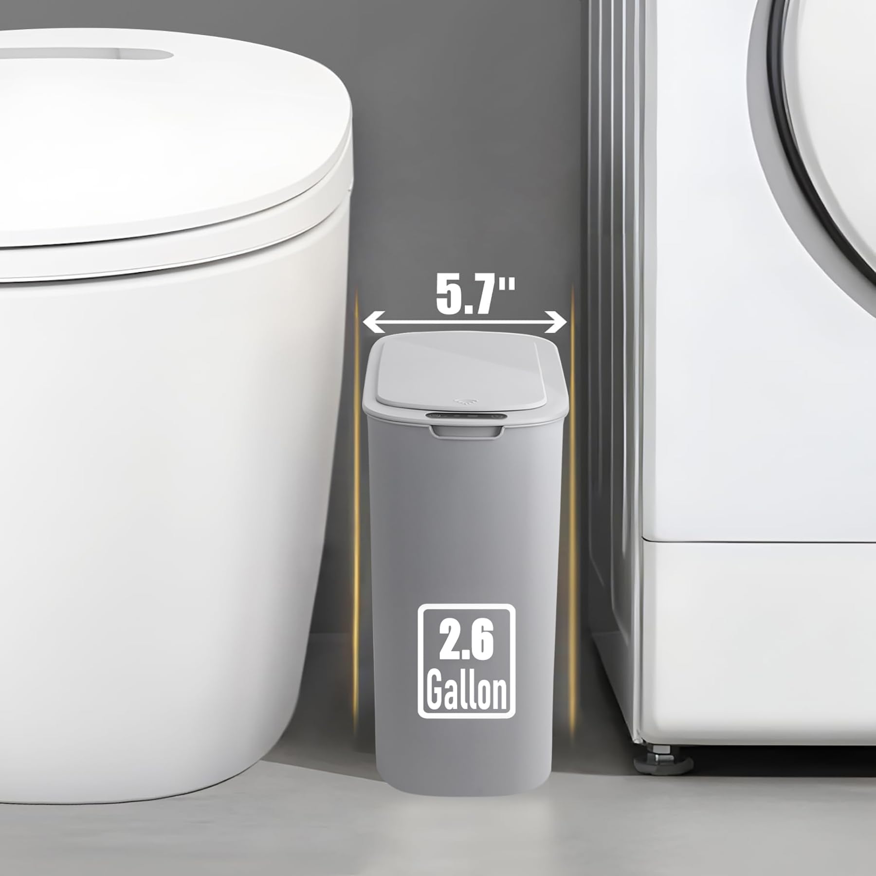 Automatic Motion Sensor Bathroom Trash Can with Lid