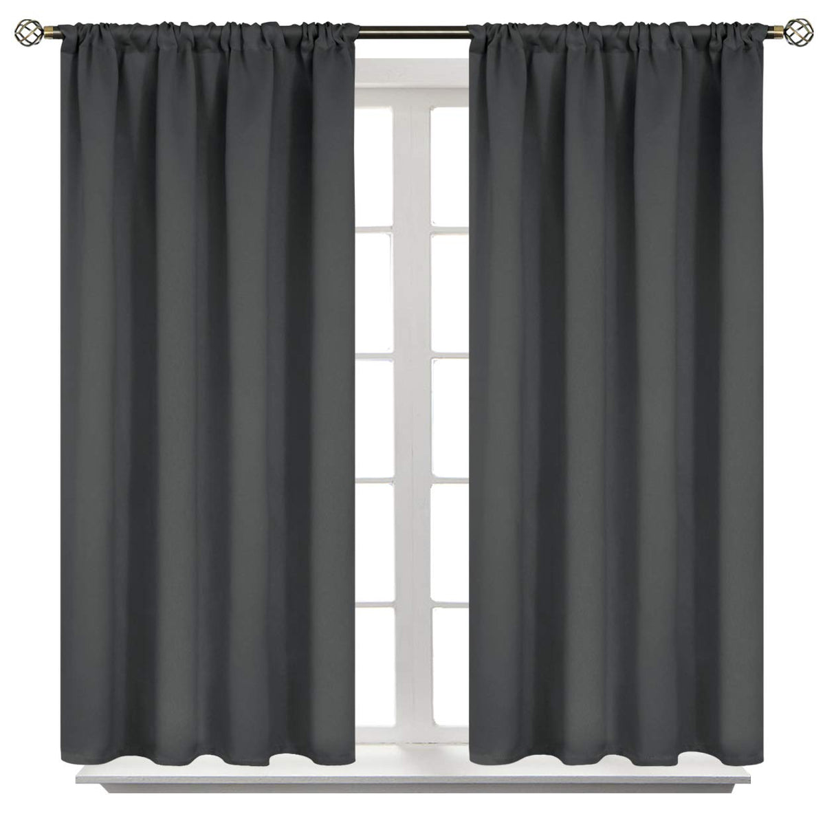 54 Inch Length Blackout Curtains for Bedroom