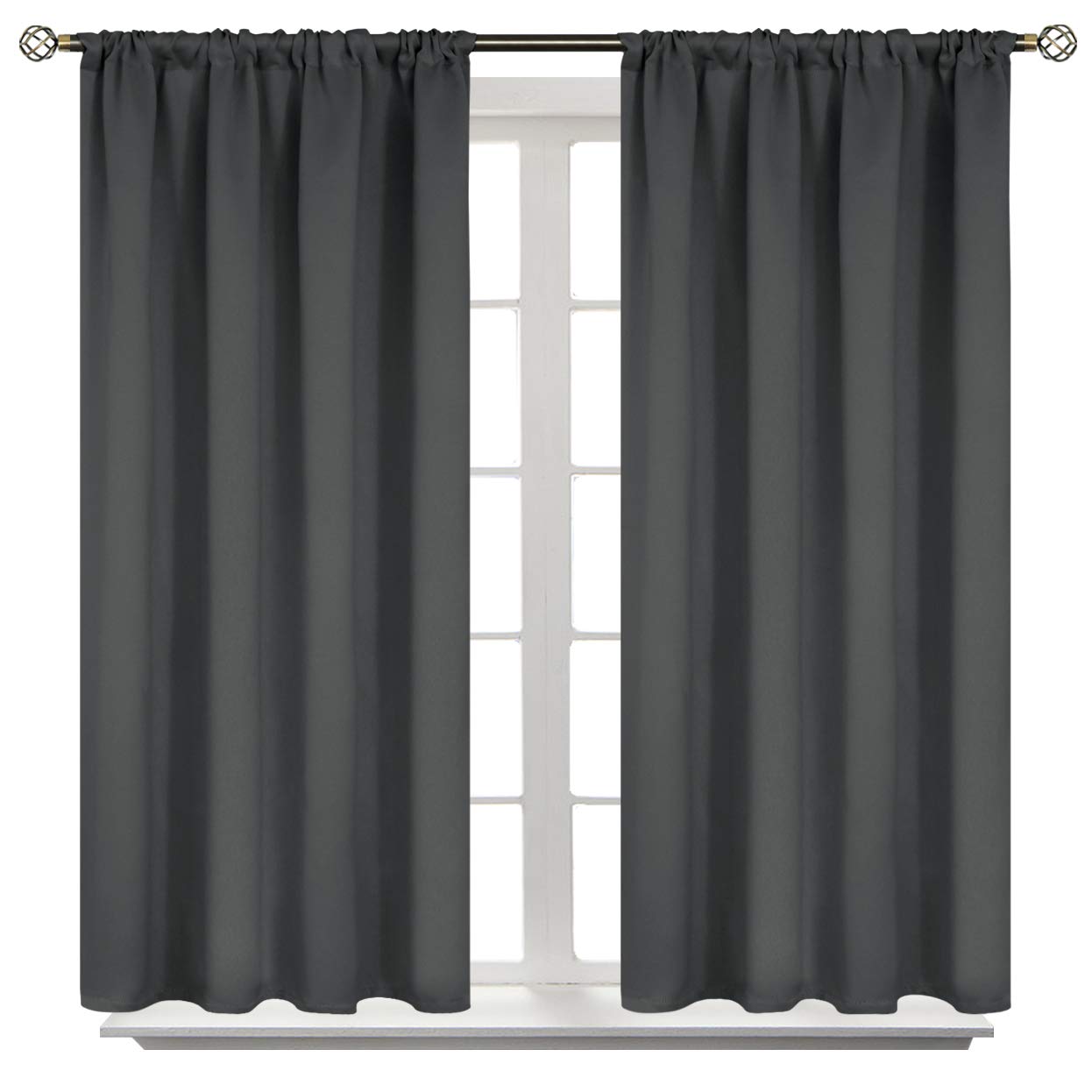54 Inch Length Blackout Curtains for Bedroom