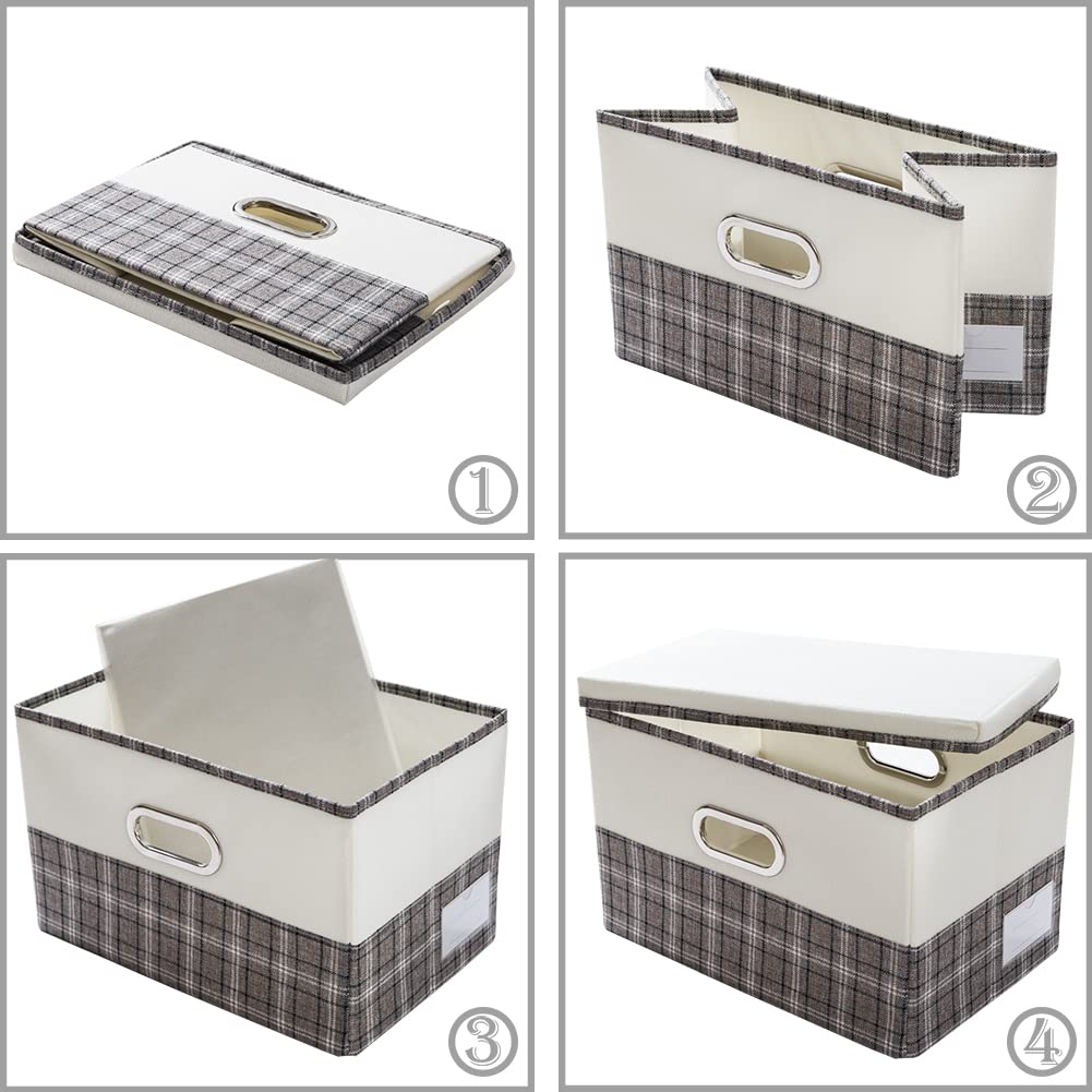 Collapsible Storage Bin with Lid [3 (3 Count)