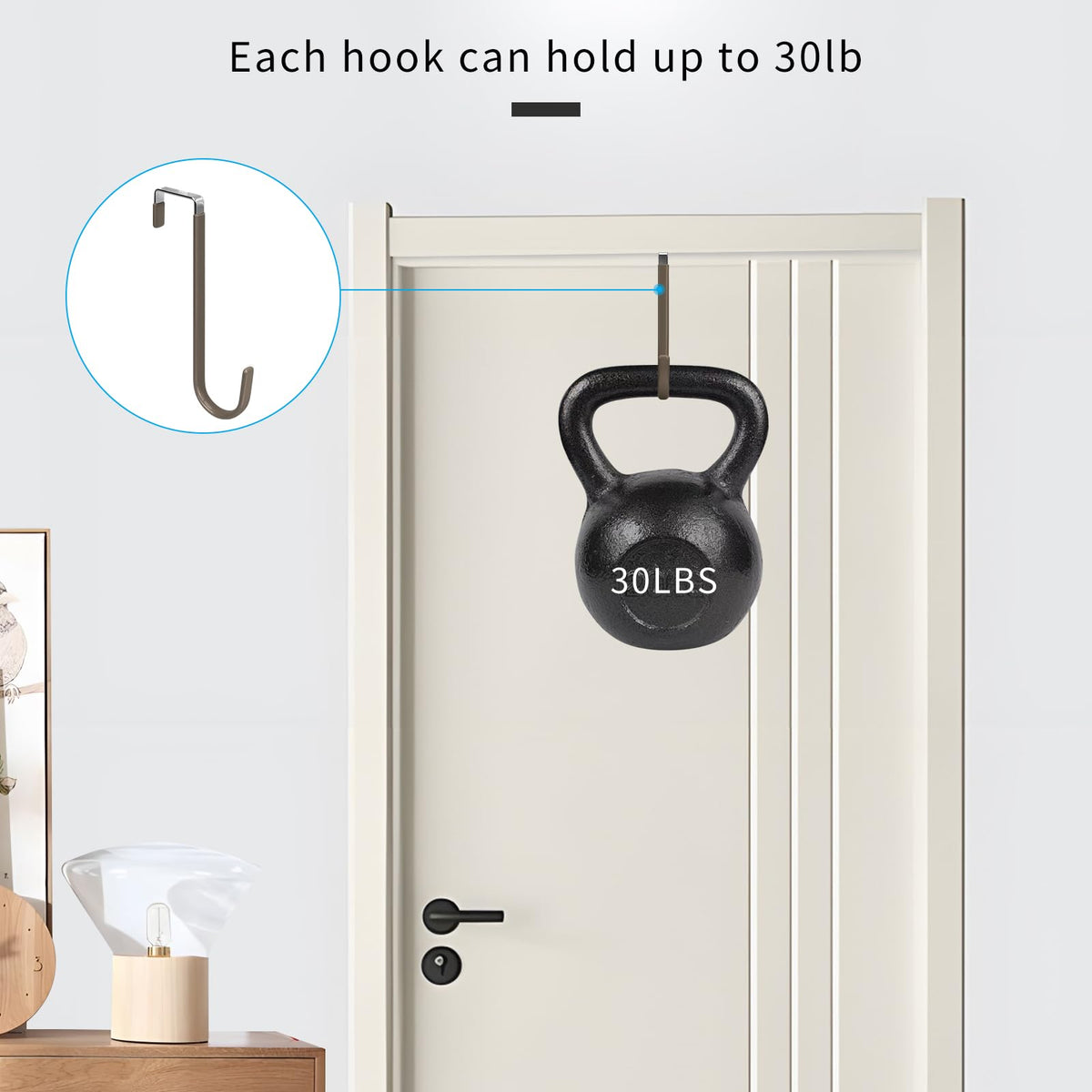 Over the Door Hooks (4 Count)