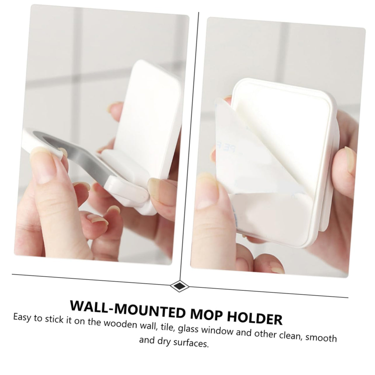 3pcs Punch Broom Mop Holder Wall Mount Hooks Multifunctional Mop Organizer for Umbrellas and Cleaning Tools Home Kitchen Garage Storage