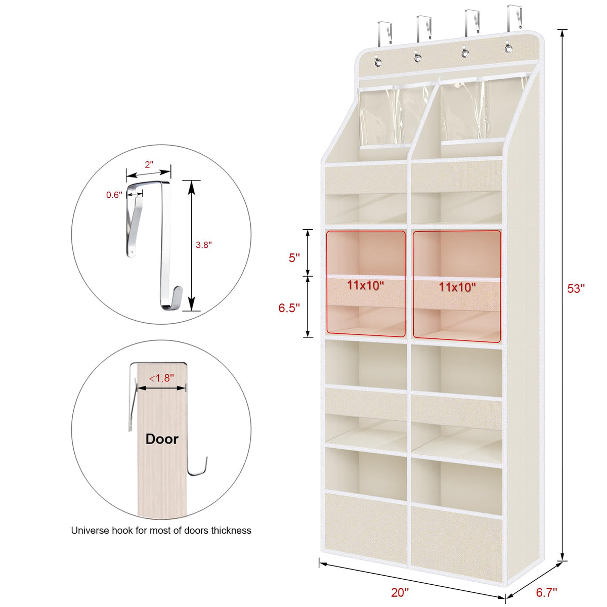 Upgraded Over Door Organizer for Baby Stuff