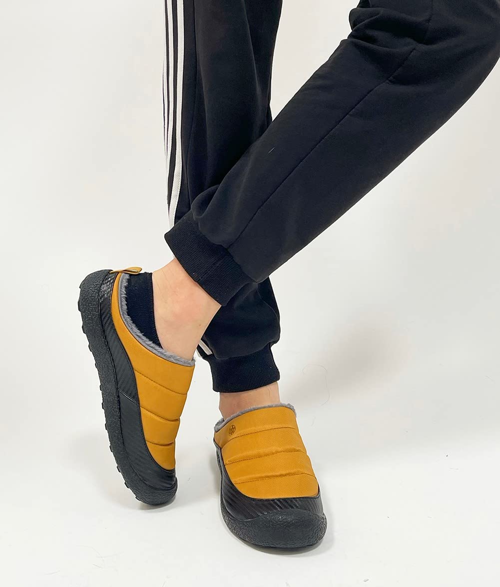 Womens Mens House Slippers Outdoor Winter Shoes Yellow