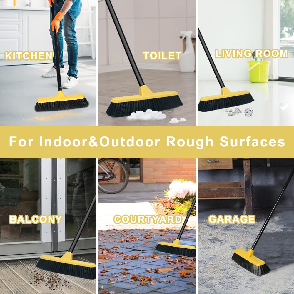 Push Broom with Long Handle