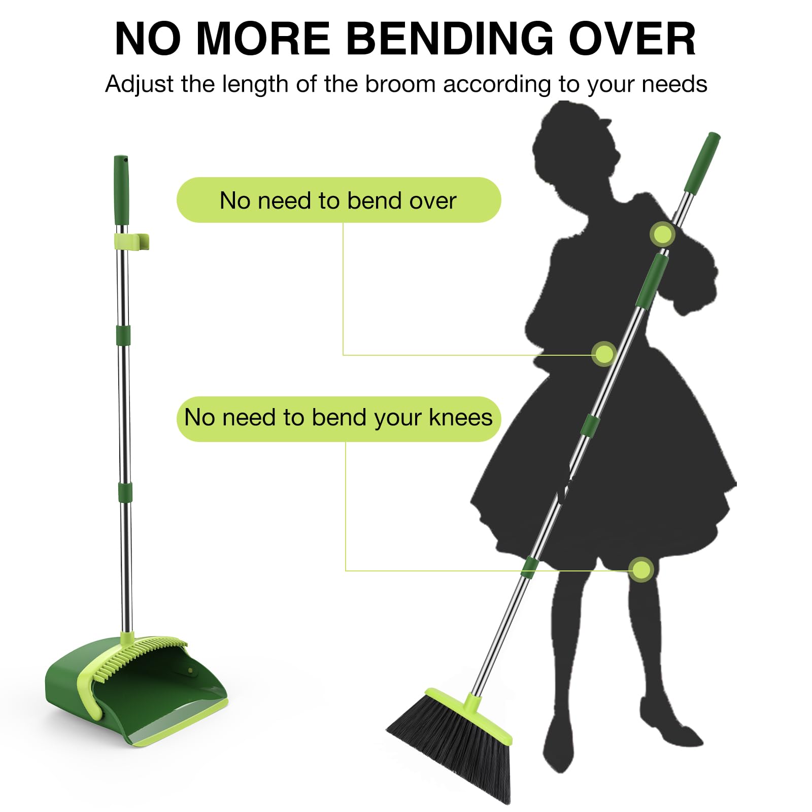Broom and Dustpan Set (4 Count)