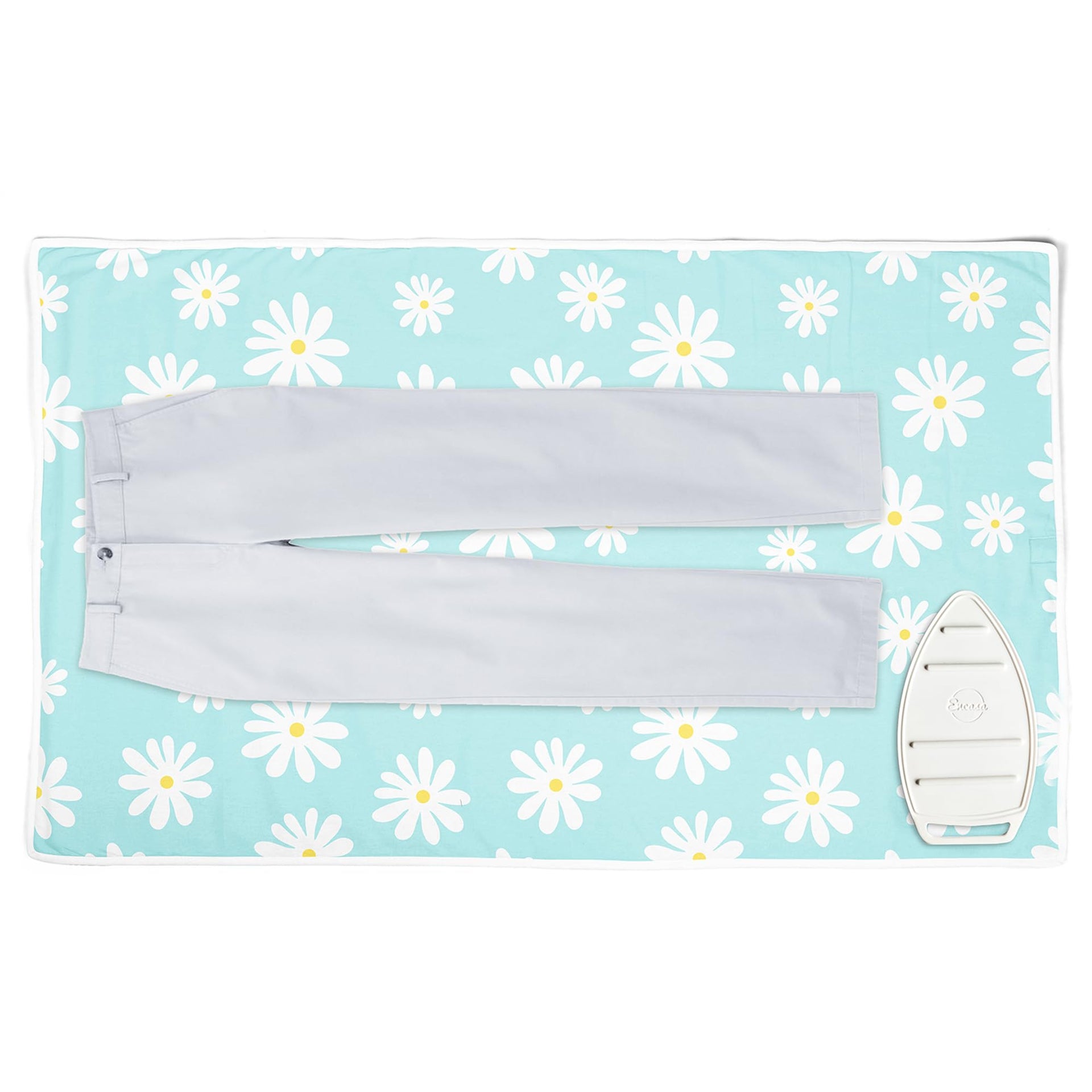 Ironing Mat Heat Resistant Pad 48"x28" Daisy Blue