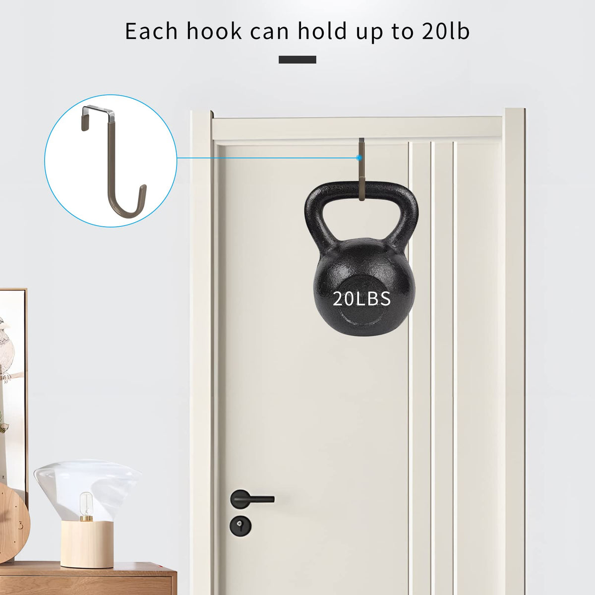Over the Door Hooks (4 Count)