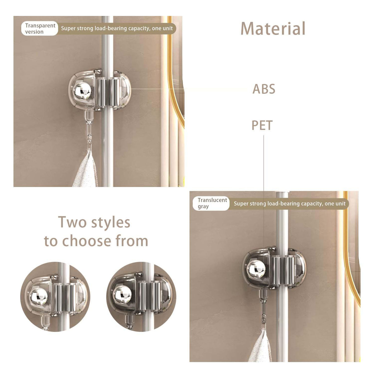 Mop and Broom Holderwith Hook