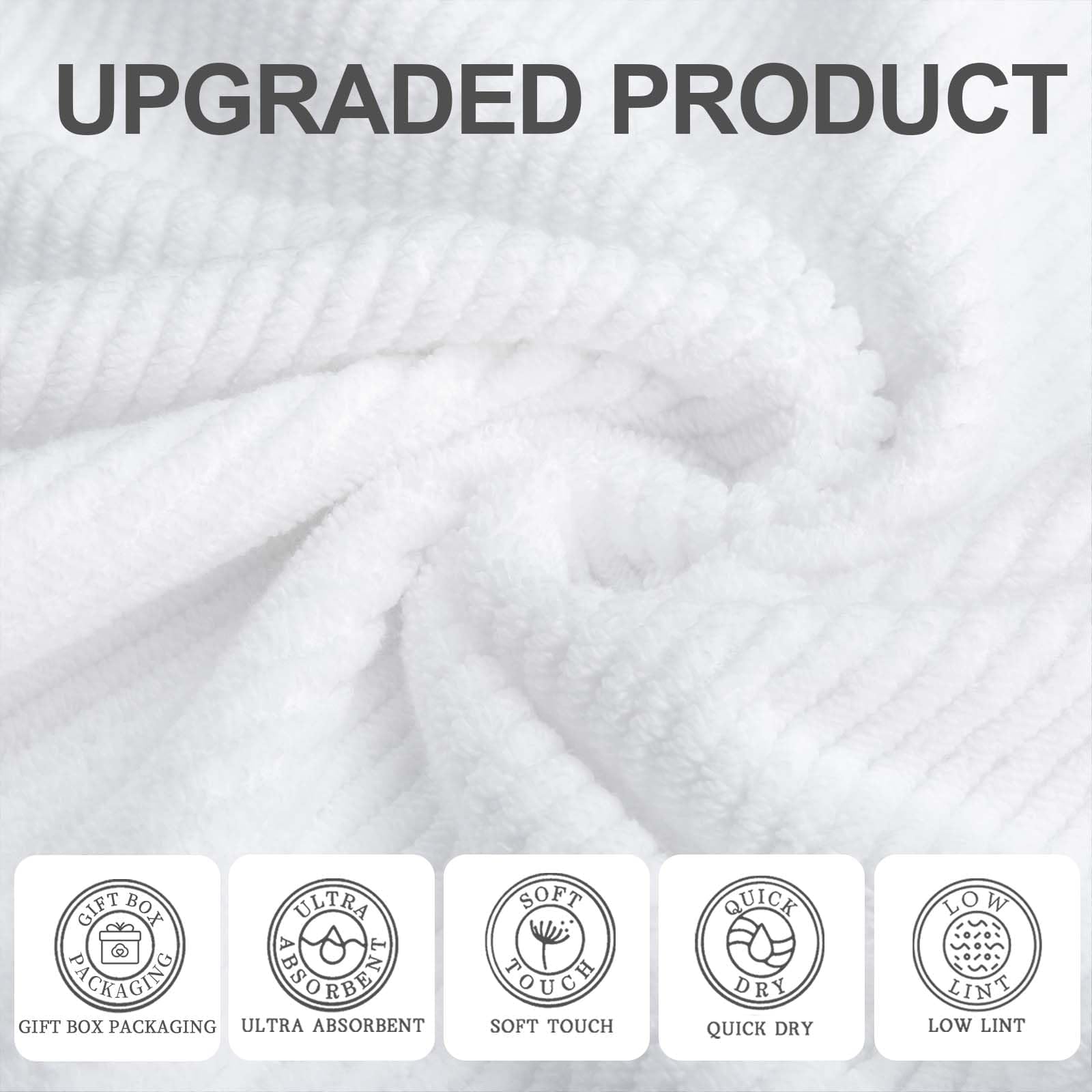 White Washcloths 6PC (6 Count)