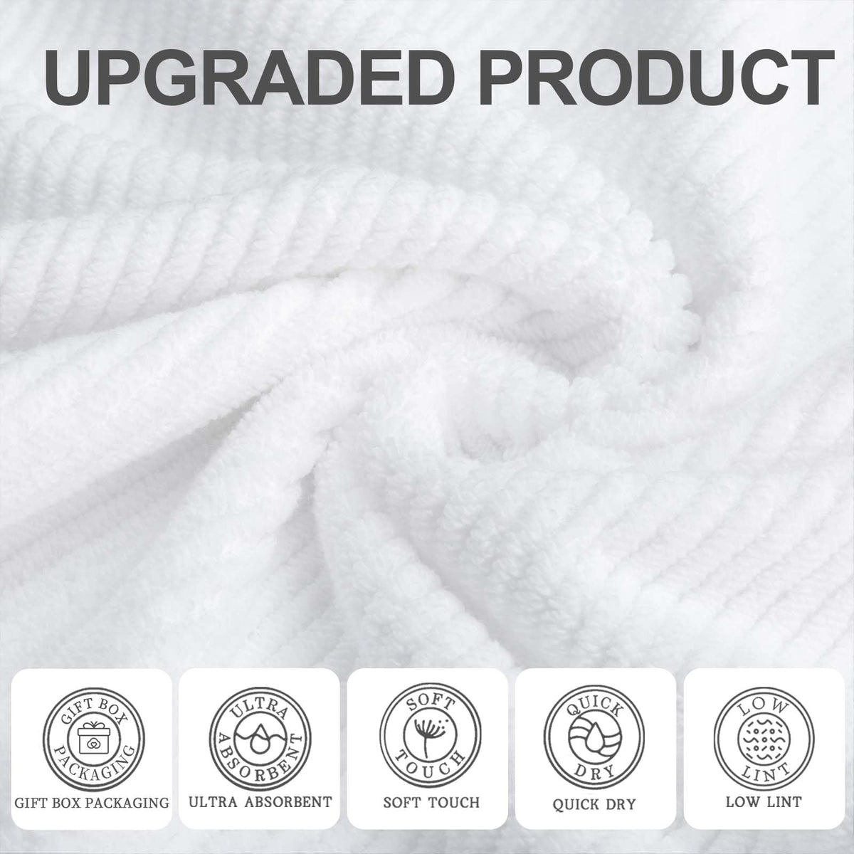 White 3PC Towel Set (3 Count)