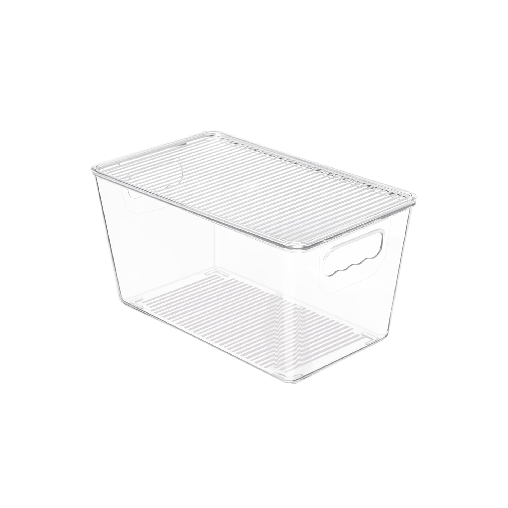 1 Pack Clear Stackable Storage Bins with Lids and Handles