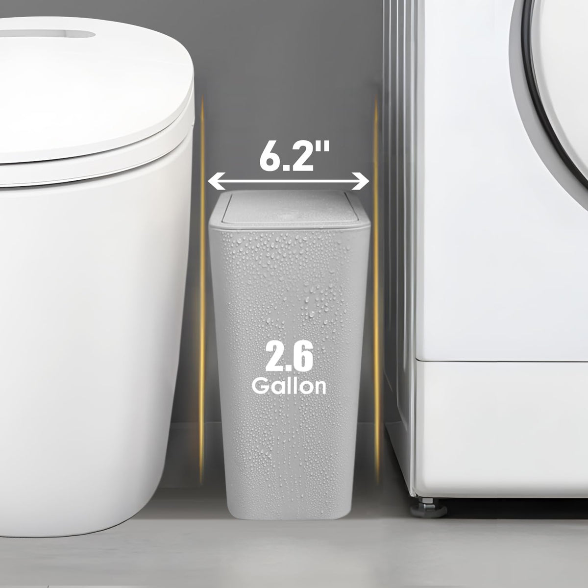 Bathroom Trash Can with Lid