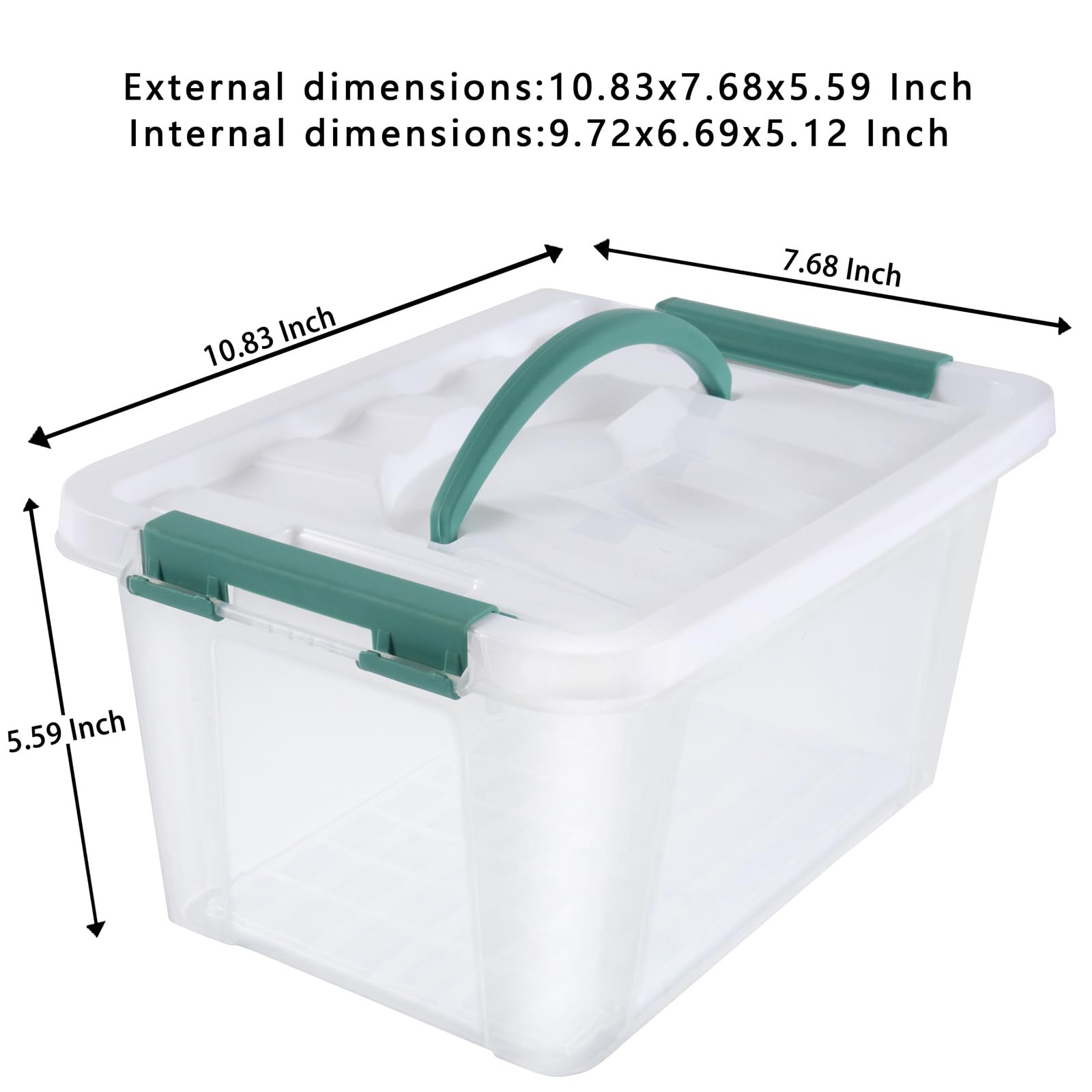 6 Quart Plastic Stackable Storage Latch Bins (6 Count)