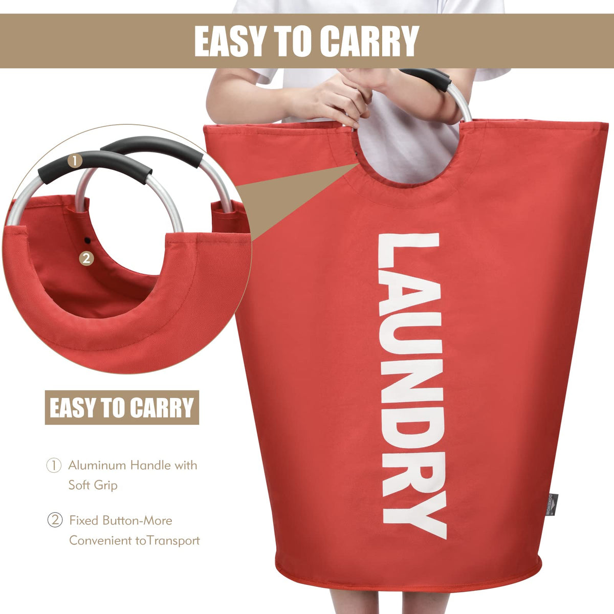 90L Large Laundry Basket Bag - ModHome Supplies