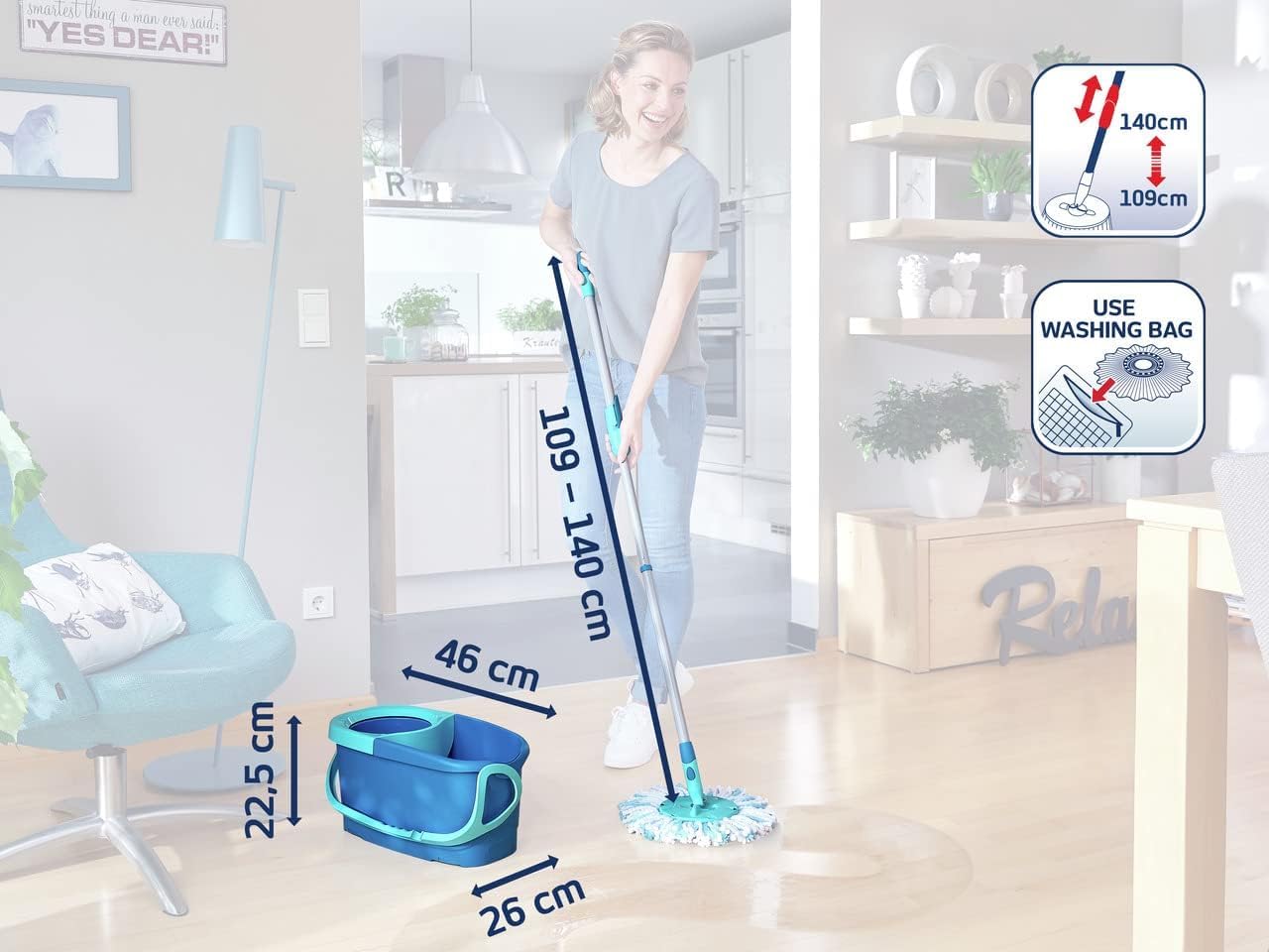 Clean Twist Disc Mop Ergo Mop and Bucket
