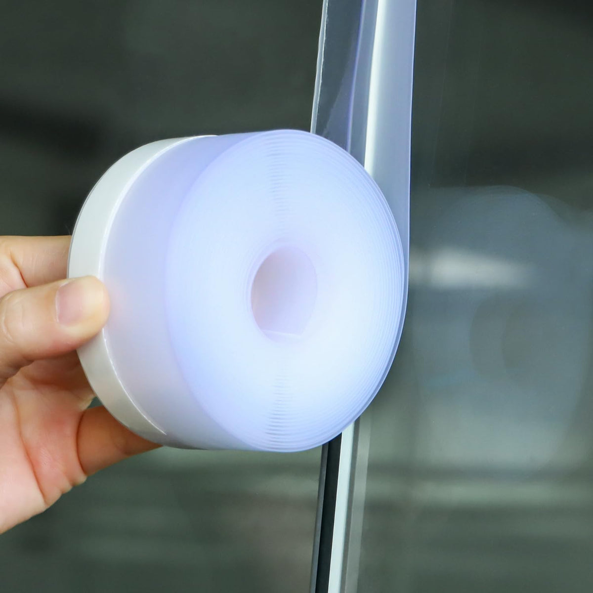 Weather Stripping Door Seal 45 MM * 16.5FT Insulates Soundproofs Perfect for Door Frames Windows Bathroom Shower Glass Gaps Blocks Cold Air Rain Door Seal Strip (16.5 Foot)