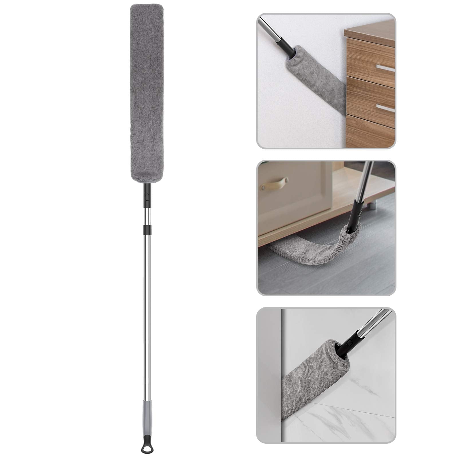 Microfiber Gap Duster with Stainless Steel Adjustable Handle